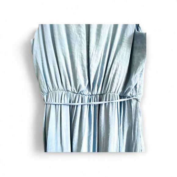 Lee sleeveless hi-lo flounce midi dress, Size L light blue - Picture 10 of 12